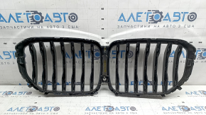 Radiator grill BMW X5 G05 19-25 chrome, under the camera, scratch, cracked camera mount