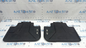 Set of floor mats rubber BMW X3 G01 18-21 black, X3