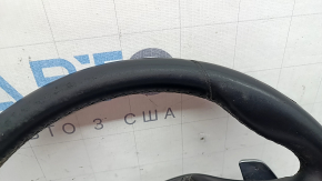 Bare steering wheel BMW X3 G01 18-24 leather, black, without heating, with paddles, worn, scratches