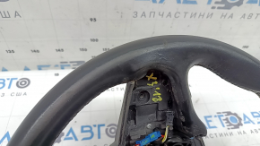 Bare steering wheel BMW X3 G01 18-24 leather, black, without heating, with paddles, worn, scratches
