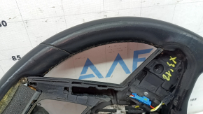 Bare steering wheel BMW X3 G01 18-24 leather, black, without heating, with paddles, worn, scratches