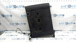 Rear seat backrest, 2nd row, left, BMW X5 G05 19-22 for 2 rows, black SCHWARZ leather, heated, with belt, dry-cleanable, worn