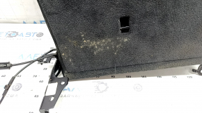 Rear seat backrest, 2nd row, left, BMW X5 G05 19-22 for 2 rows, black SCHWARZ leather, heated, with belt, dry-cleanable, worn