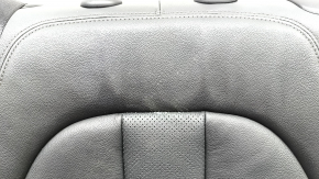 Rear seat backrest, 2nd row, left, BMW X5 G05 19-22 for 2 rows, black SCHWARZ leather, heated, with belt, dry-cleanable, worn
