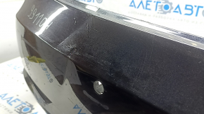 Tesla Model 3 18-23 black PBSB rear bumper, for parking sensors, broken mounts, scratches, dented, signs of repair, no parking sensor mount