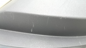 Door trim, front left card, Mercedes X167 GLS 450 580 20-26, dark gray, insert and armrest, beige leather, molding under dark wood Burmester, scratches, tears, for dry cleaning