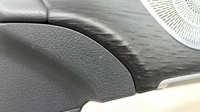 Door trim, front right card, Mercedes X167 GLS 450 580 20-26, dark gray, insert and armrest, beige leather, molding under dark wood Burmester, scratches