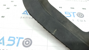The left front bumper mudguard of the Audi A4 B8 08-16 is worn and dented