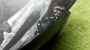 Tesla Model 3 18-20 black PBSB bare trunk lid, dented, after butt repair, primed