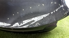 Tesla Model 3 18-20 black PBSB bare trunk lid, dented, after butt repair, primed