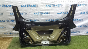 Tesla Model 3 18-20 black PBSB bare trunk lid, dented, after butt repair, primed