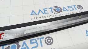 Outer front right threshold trim Audi A4 B8 08-16 sedan chrome, S line, broken guide, scratches, dents, dented