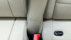 Seat 2nd row left Mercedes X167 GLS 450 20-26 beige leather with perforation, dark gray backrest, electric, with beige belt, scratches, needs cleaning, broken control unit bracket