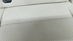 Seat 2nd row left Mercedes X167 GLS 450 20-26 beige leather with perforation, dark gray backrest, electric, with beige belt, scratches, needs cleaning, broken control unit bracket