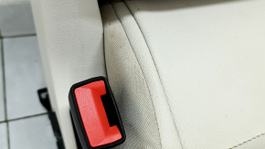 Seat 2nd row left Mercedes X167 GLS 450 20-26 beige leather with perforation, dark gray backrest, electric, with beige belt, scratches, needs cleaning, broken control unit bracket