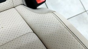 Seat 2nd row right Mercedes X167 GLS 450 20-26 beige leather with perforation, dark gray backrest, electric, scratches, needs cleaning, bent bracket
