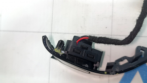 Tesla Model 3 18-20 front left door release button, gloss black, with overlay, tears, broken fastener