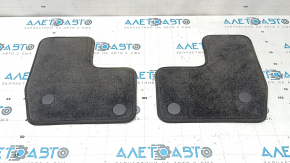 Set of floor mats, fabric, Mercedes X167 GLS 450 580 20-24, dark gray, 3 rows, for cleaning