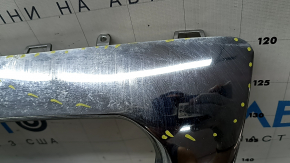 Front bumper lip trim Mercedes X167 GLS 450 20-23 chrome, scratches, cracks, broken fasteners