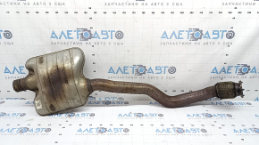 Exhaust line middle section of Audi A4 B8 13-16 rest 2.0T studs are sawed off, mesh is torn, rusty