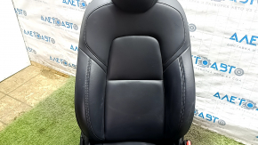 Passenger seat Tesla Model 3 18-23 leather black, with airbag, electric, heated, with tensioner, scratches