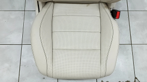 Mercedes X167 GLS 450 20-20 passenger seat with airbag, electric with memory, heated, beige leather with perforation, dry cleanable, scratches, stretched mesh on the back