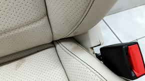 Mercedes X167 GLS 450 20-20 passenger seat with airbag, electric with memory, heated, beige leather with perforation, dry cleanable, scratches, stretched mesh on the back