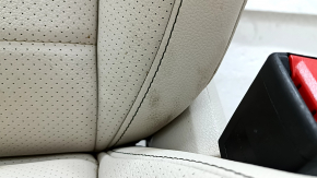 Mercedes X167 GLS 450 20-20 passenger seat with airbag, electric with memory, heated, beige leather with perforation, dry cleanable, scratches, stretched mesh on the back