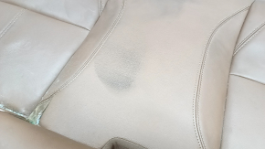 Rear seat cushion 2nd row Alfa Romeo Giulia 17-20 brown leather, dry cleanable, wrinkled