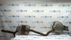 Muffler rear part resonator with barrel Audi A4 B8 13-16 rest 2.0T with tips, rusty