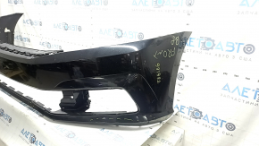 Front bumper bare VW Passat b8 16-19 USA black, worn, non-factory holes, cracked