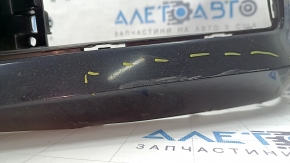 Front bumper bare VW Passat b8 16-19 USA black, worn, non-factory holes, cracked