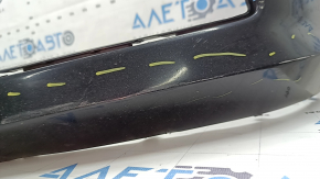 Front bumper bare VW Passat b8 16-19 USA black, worn, non-factory holes, cracked