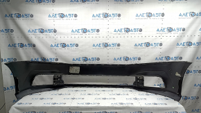 Front bumper bare VW Passat b8 16-19 USA black, worn, non-factory holes, cracked