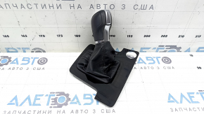 Gear knob with shifter cover VW Passat b8 16-18 USA black leather, glossy cover, under start-stop, scratches