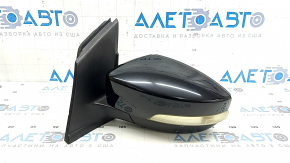 Left side mirror assembly Ford Escape MK3 17-19 rest, 14 pins, turn signal, backlight, BSM heating, black, turn signal will turn yellow