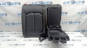 Backrest of the rear row of seats, 2nd row, right, Audi A3 8V 17-20 4d, black leather, with armrest, belt and latch
