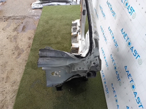 Front left quarter of Toyota Prius V 12-17 sawn off with central pillar, white, without side member