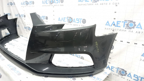 Bare front bumper Audi A3 8V 17-20 without parking sensors, without towing hook plug, gray, scratches, chips, cracked mount