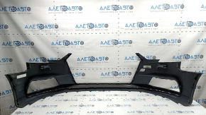 Bare front bumper Audi A3 8V 17-20 without parking sensors, without towing hook plug, gray, scratches, chips, cracked mount