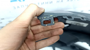 Bare front bumper Audi A3 8V 17-20 without parking sensors, without towing hook plug, gray, scratches, chips, cracked mount