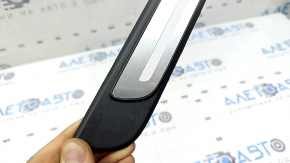 Outer front right door sill trim for Audi A3 8V 17-20 4d, black with chrome insert, scratches