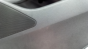 Door trim card rear right Audi A3 8V 15-20 4d, 5d, black, leather, armrest leather black, with squeaker, gray molding, scratches