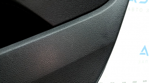 Door trim card rear right Audi A3 8V 15-20 4d, 5d, black, leather, armrest leather black, with squeaker, gray molding, scratches
