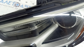 Front left headlight assembly Audi A3 8V 17-20 xenon hid with lower mount, polishable, scratches, yellowing DRL