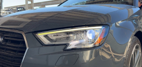 Front left headlight assembly Audi A3 8V 17-20 xenon hid with lower mount, polishable, scratches, yellowing DRL