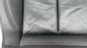 Audi A3 8V 15-20 4d, 5d passenger seat cushion upholstery, black leather, heated, worn