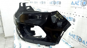 Front bumper bare Ford Escape MK3 17-19 rest, for parking sensors, black, cracks in fasteners, scratches, non-standard holes