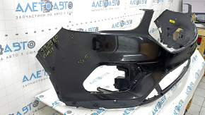 Front bumper bare Ford Escape MK3 17-19 rest, for parking sensors, black, cracks in fasteners, scratches, non-standard holes