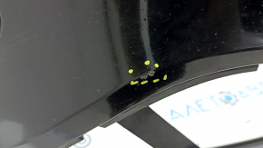 Front bumper bare Ford Escape MK3 17-19 rest, for parking sensors, black, cracks in fasteners, scratches, non-standard holes